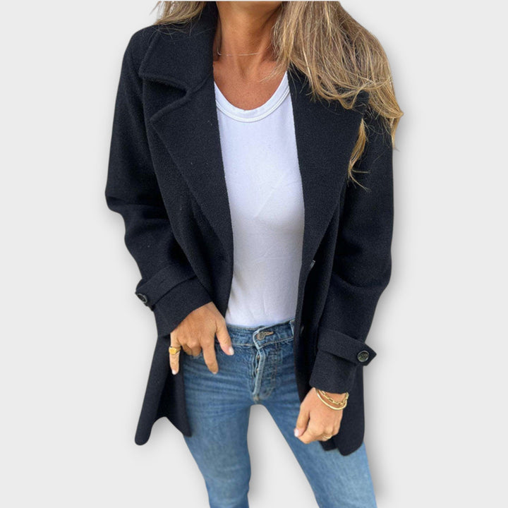 Manteau Classique Décontracté avec Boutons Frontaux
