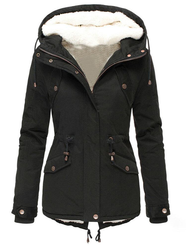 Claire Veste d’Hiver Femme – Manteau Chaud Imperméable avec Capuche &amp; Doublure Douce