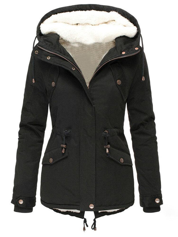 Claire Veste d’Hiver Femme – Manteau Chaud Imperméable avec Capuche &amp; Doublure Douce