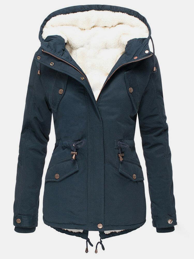 Claire Veste d’Hiver Femme – Manteau Chaud Imperméable avec Capuche &amp; Doublure Douce