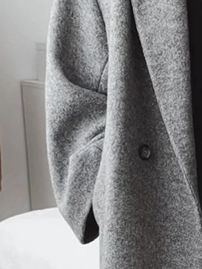 Celia Manteau Femme – Long en Laine Mélangée, Coupe Oversize Élégante &amp; Moderne