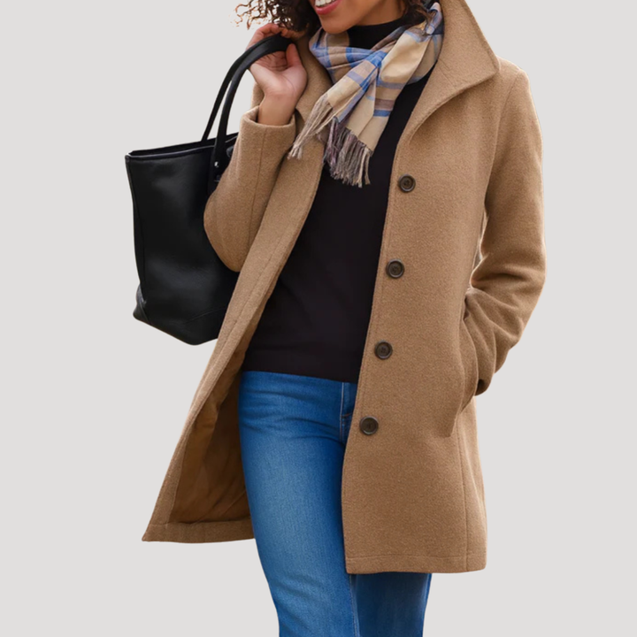 Manteau Classique Femme Boutonné