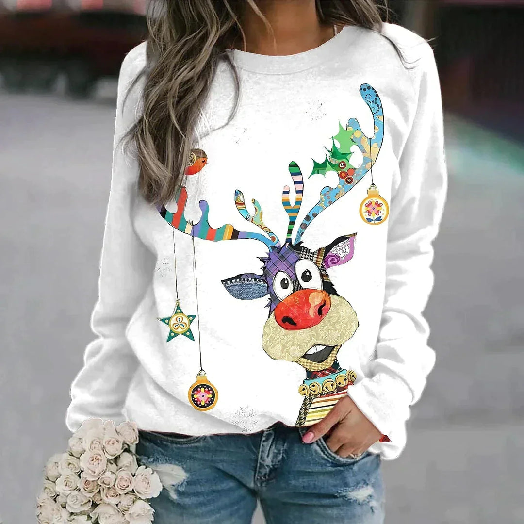 Pull de Noël Femme Imprimé Festif – Pull d&