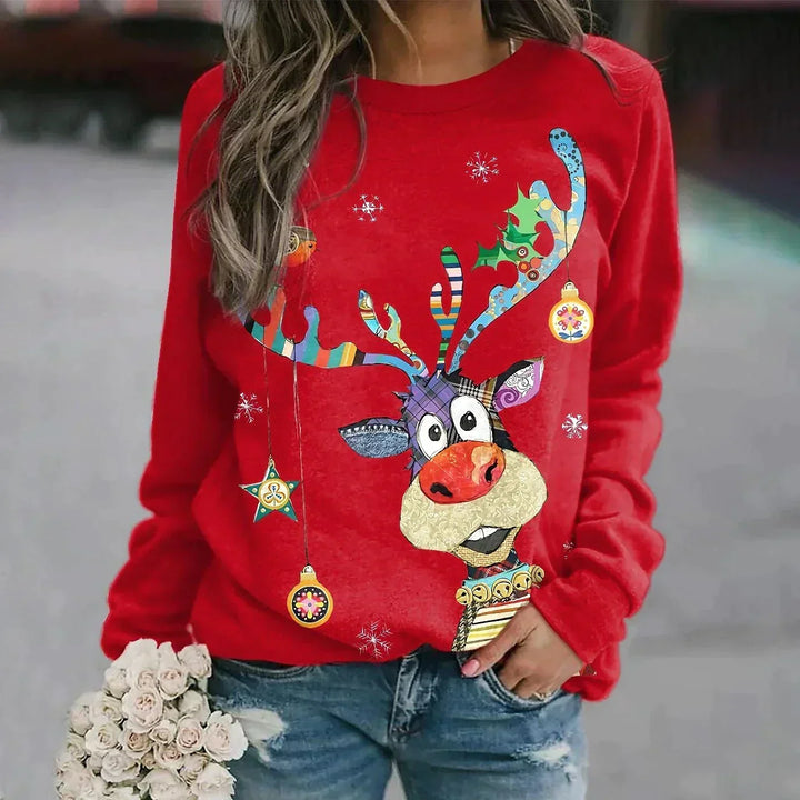Pull de Noël Femme Imprimé Festif – Pull d&