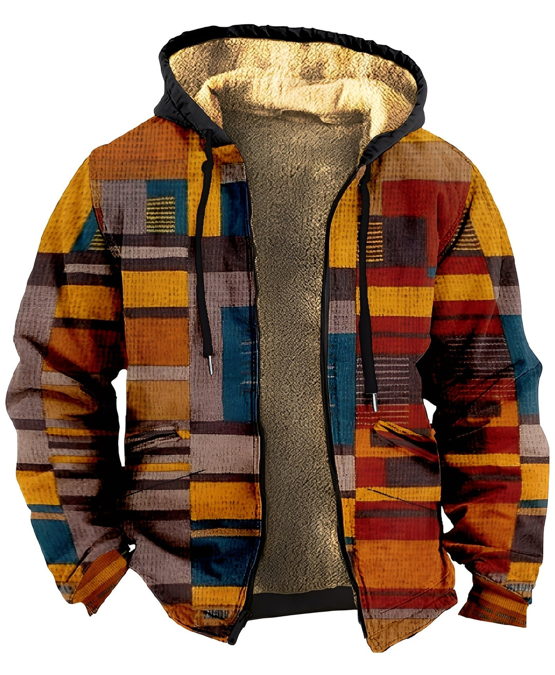 Mervin Veste Homme – Sweat à Capuche Bloc de Couleurs en Tissu Doux &amp; Respirant