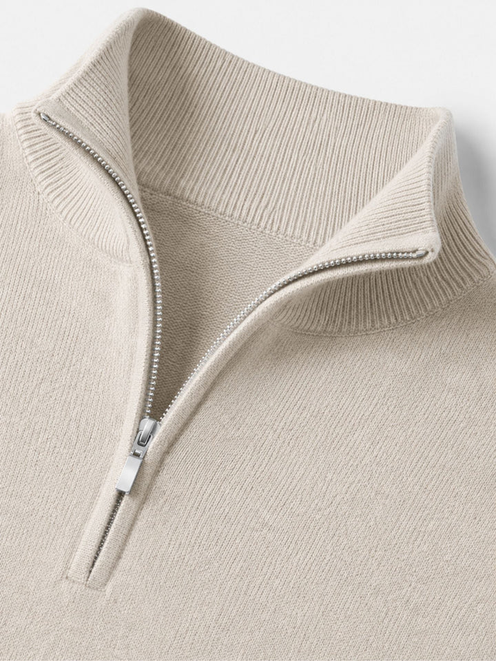 Pull Camionneur Homme Col Zippé – Pull Chic Coupe Ajustée, Chaud et Élégant pour l&
