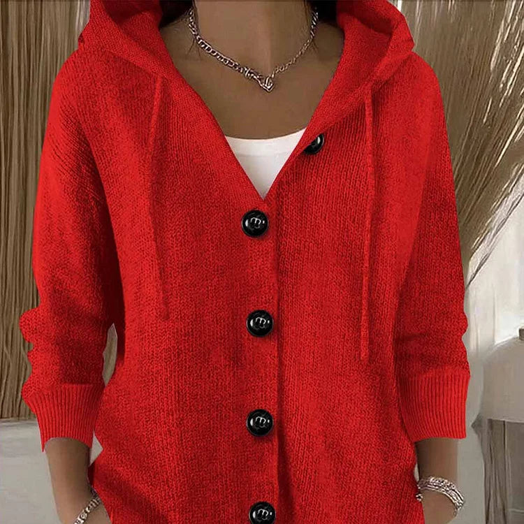 Cardigan uni à manches longues pour femmes
