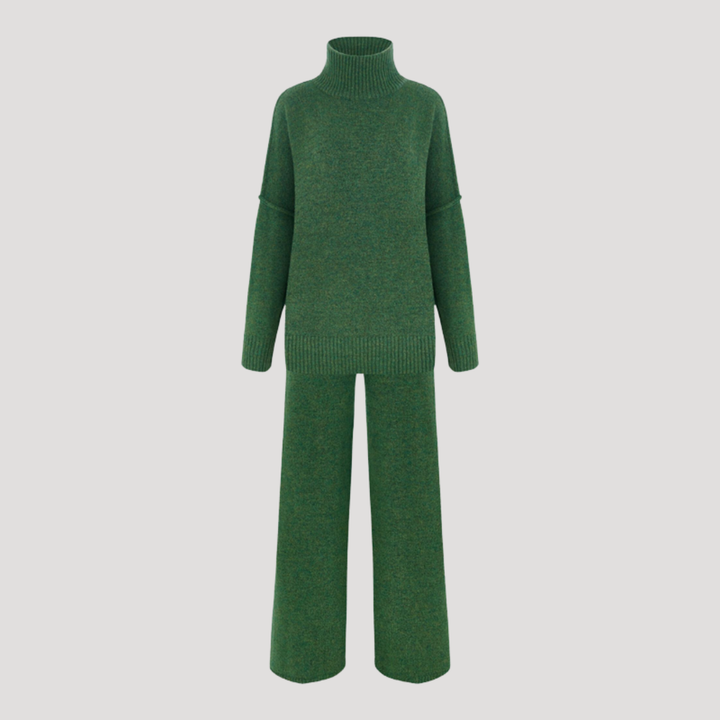 Ensemble Femme Pull Oversize et Pantalon Large – Tenue Maille Hiver