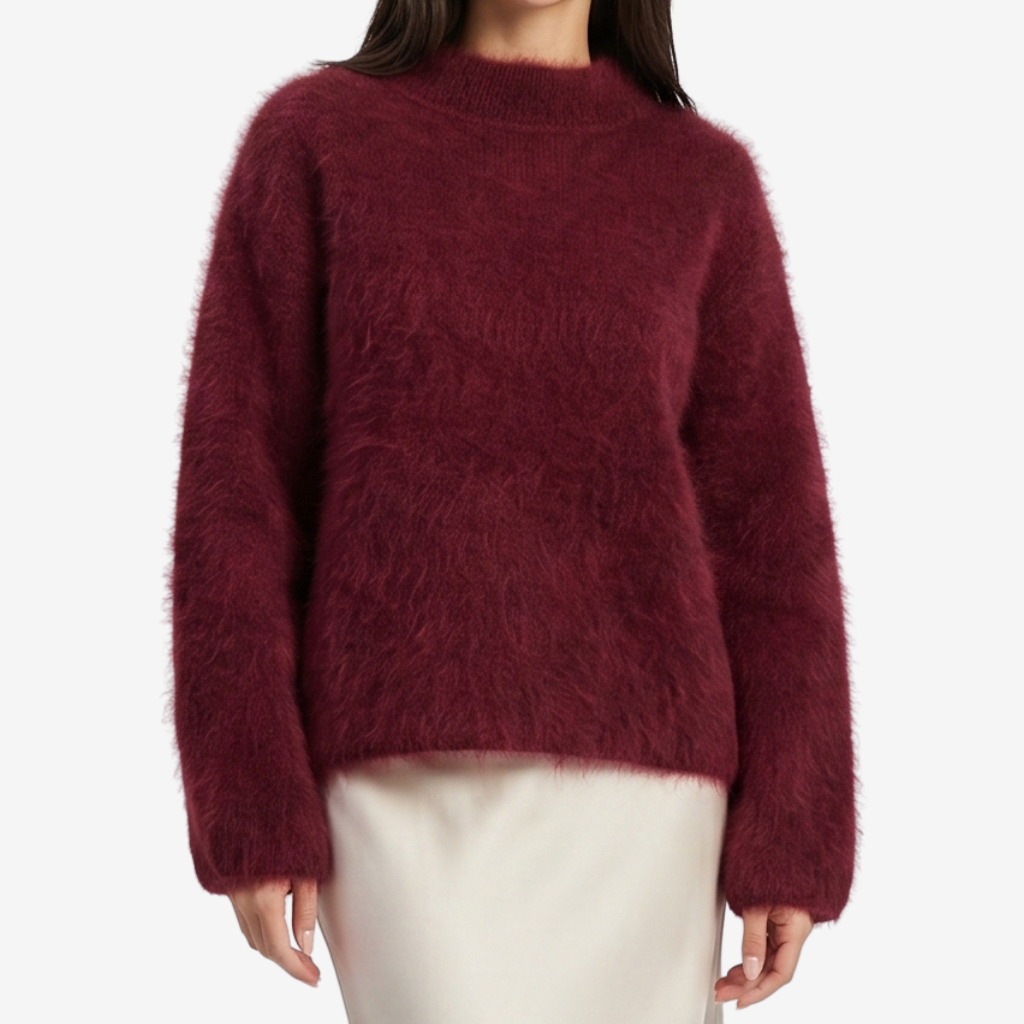 Coutivo - Pull Femme Mohair Doux Coupe Intemporelle Élégante