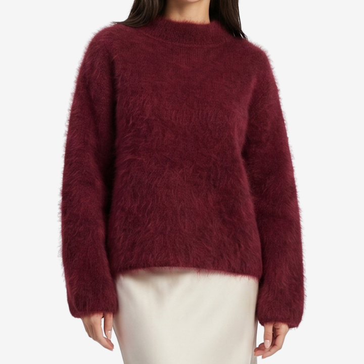 Coutivo - Pull Femme Mohair Doux Coupe Intemporelle Élégante