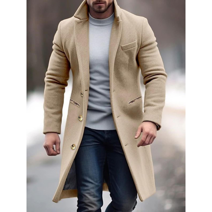 Arthur Manteau Homme en Laine Mélangée – Veste Élégante avec Col Classique &amp; Poches