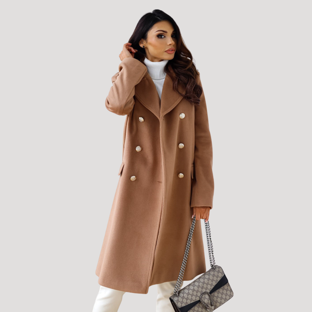 Manteau Long Femme Double Boutonnage – Manteau d&