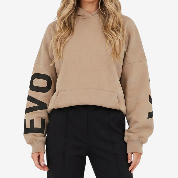 Coutivo - Sweat à Capuche Femme Coton Mélangé Confort Coupe Oversize