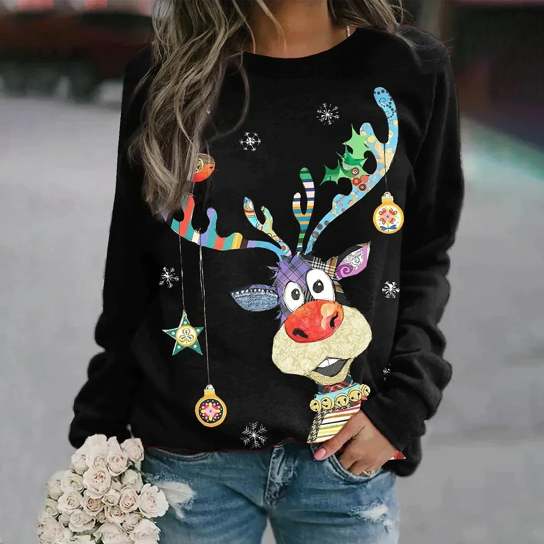 Pull de Noël Femme Imprimé Festif – Pull d&