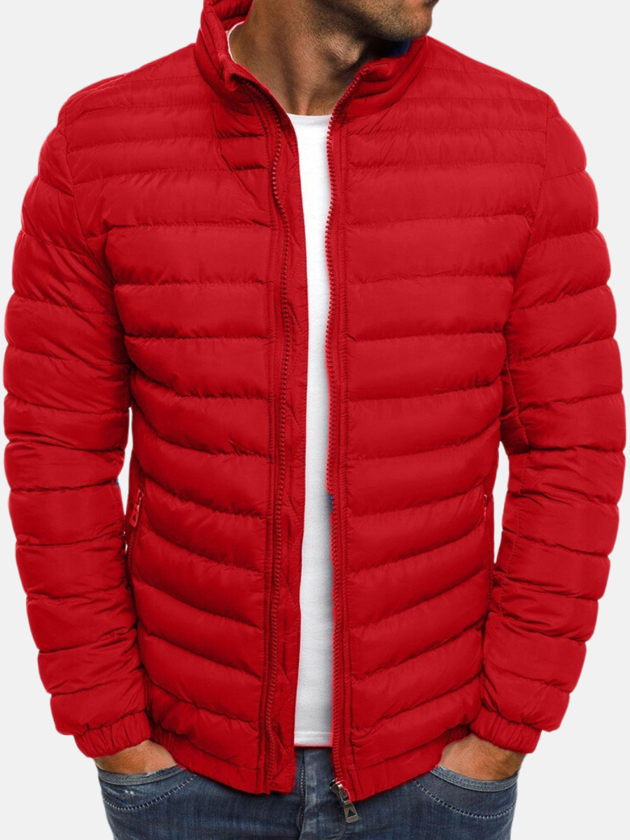 Manuel Veste Matelassée pour Homme – Coupe Droite Légère avec Col Montant &amp; Fermeture Zippée