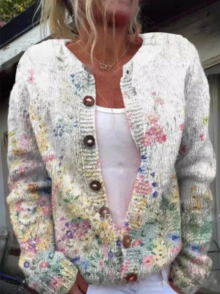 LILA | Cardigan à Motif Floral