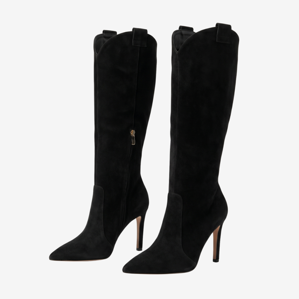 Coutivo - Bottes Cuissardes Femme Cuir Synthétique Confort Talon 8 cm