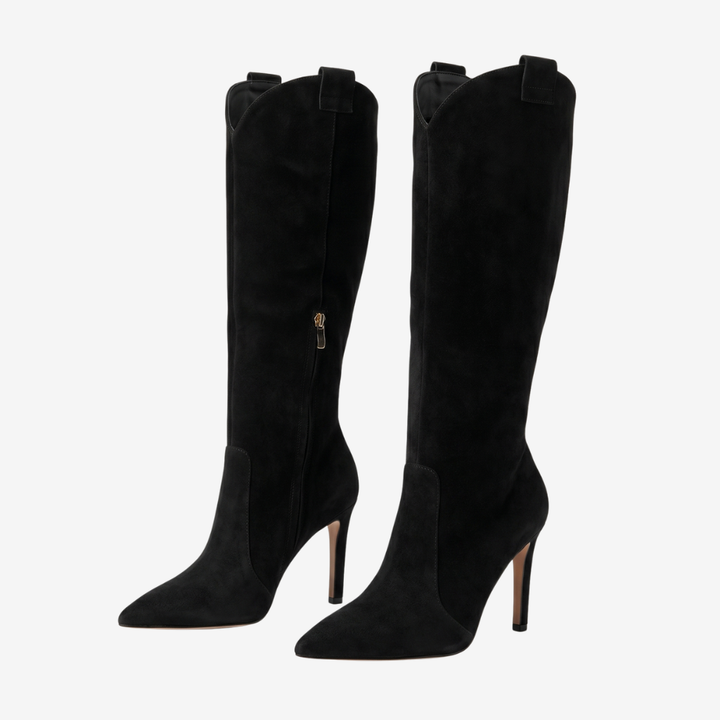 Coutivo - Bottes Cuissardes Femme Cuir Synthétique Confort Talon 8 cm