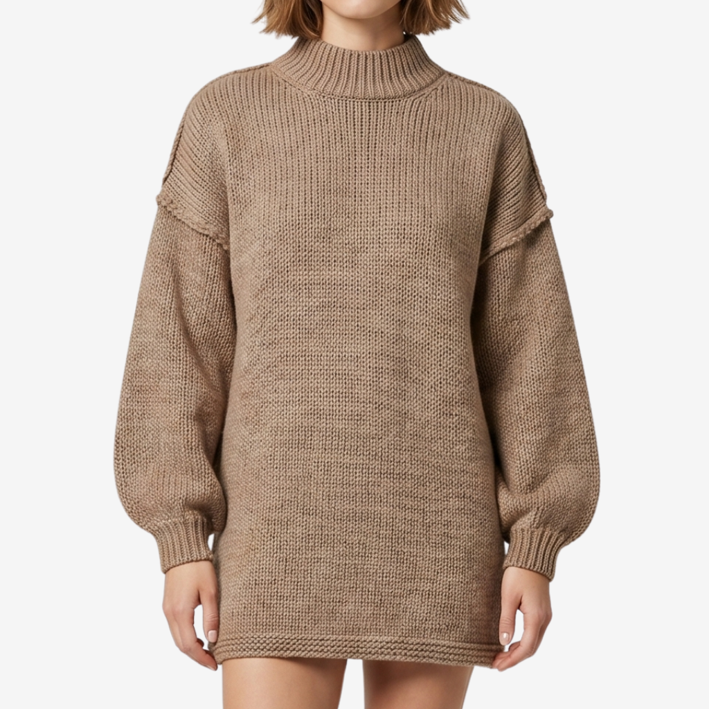 Coutivo - Pull Femme Maille Épaisse Oversize Confort Chaleur Hiver