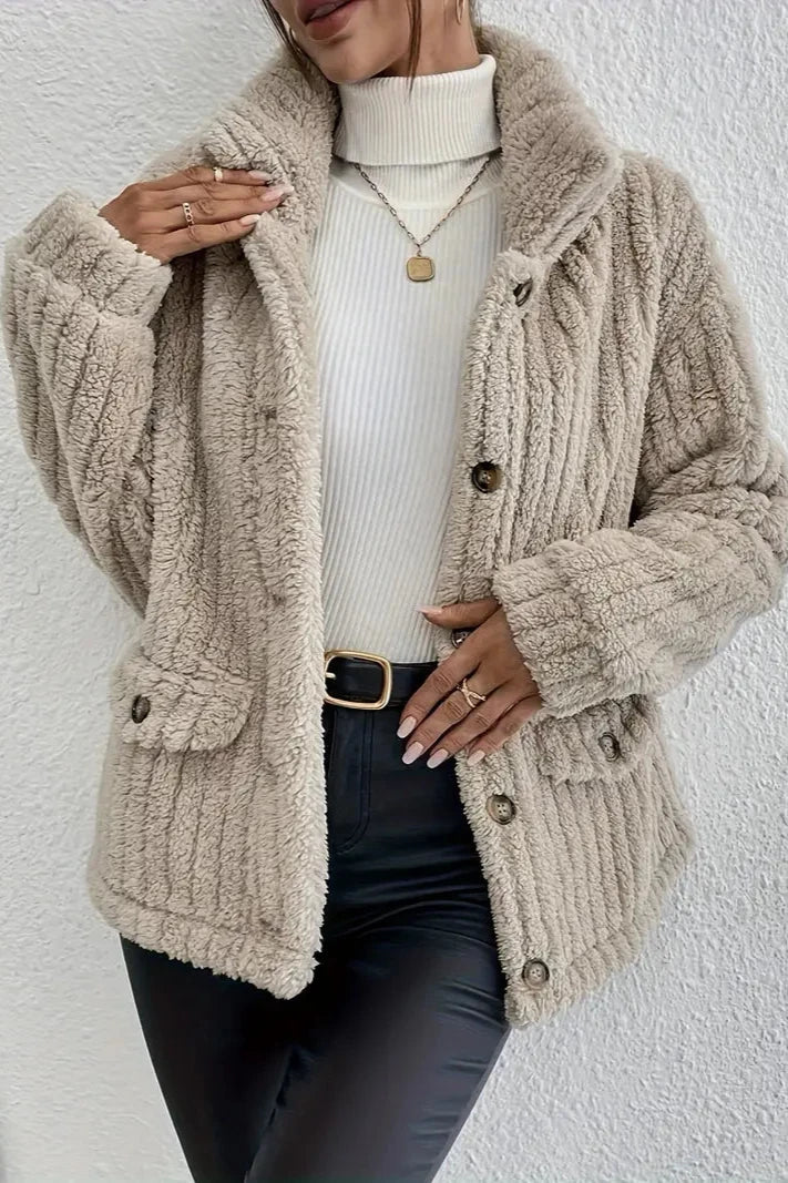 Nova™ | Cardigan à Bouton en Velours Double Face