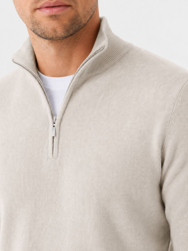 Pull Camionneur Homme Col Zippé – Pull Chic Coupe Ajustée, Chaud et Élégant pour l&
