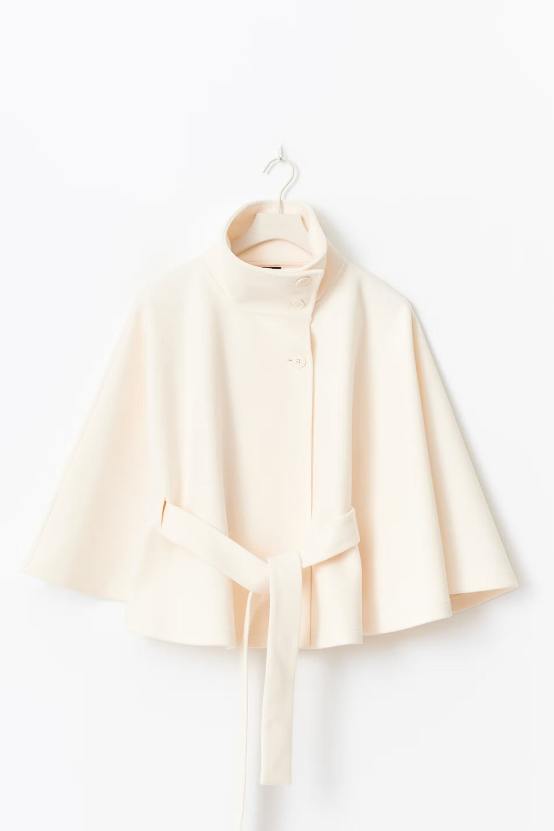 Ivanna Manteau Laine Femme – Col Haut Élégant avec Ceinture Amovible &amp; Coupe Décontractée