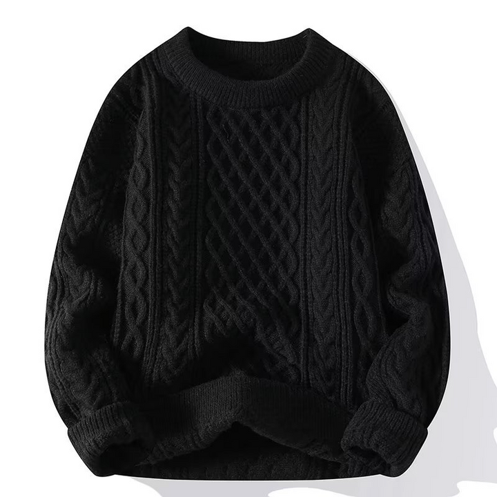 Pull Oversize Femme Torsadé – Gros Pull Hiver Chaud Col Rond, Doux, Confortable et Chic