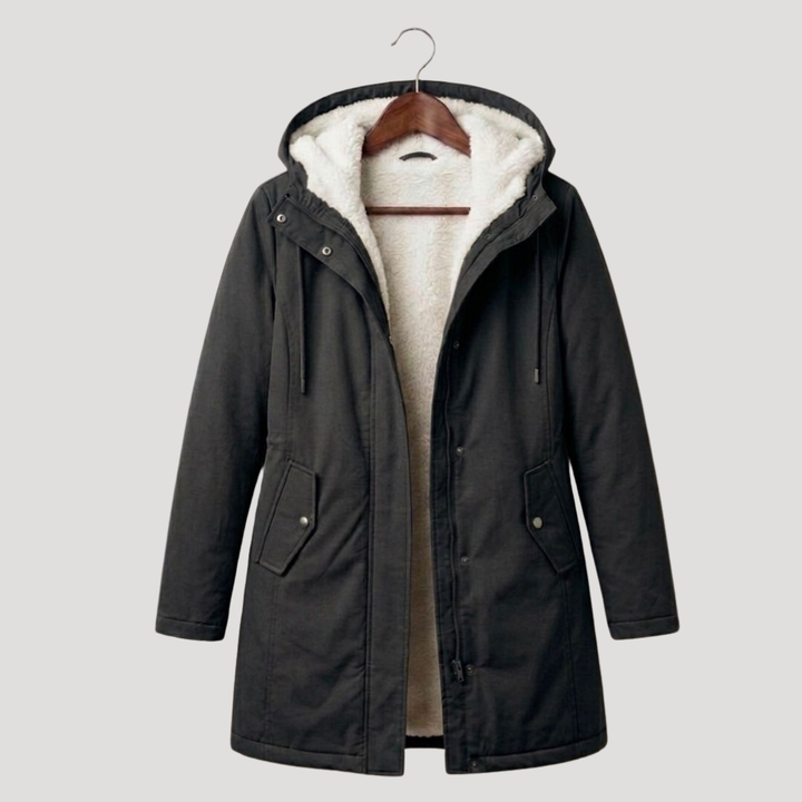 Parka Femme à Capuche Doublée en Polaire