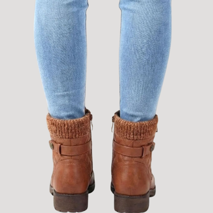 Bottines Femme Matelassées à Lacets – Bottines d&