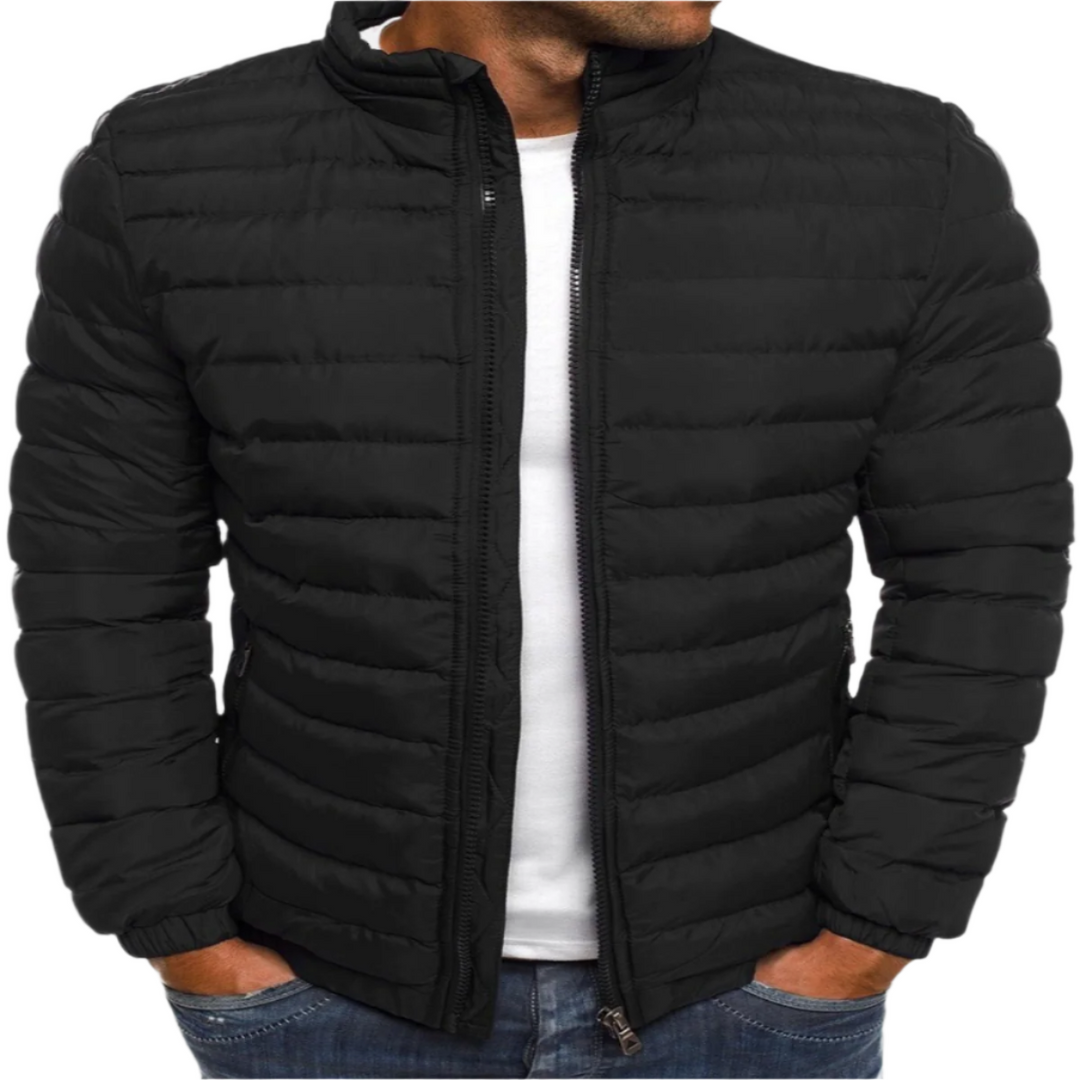 Manuel Veste Matelassée pour Homme – Coupe Droite Légère avec Col Montant &amp; Fermeture Zippée