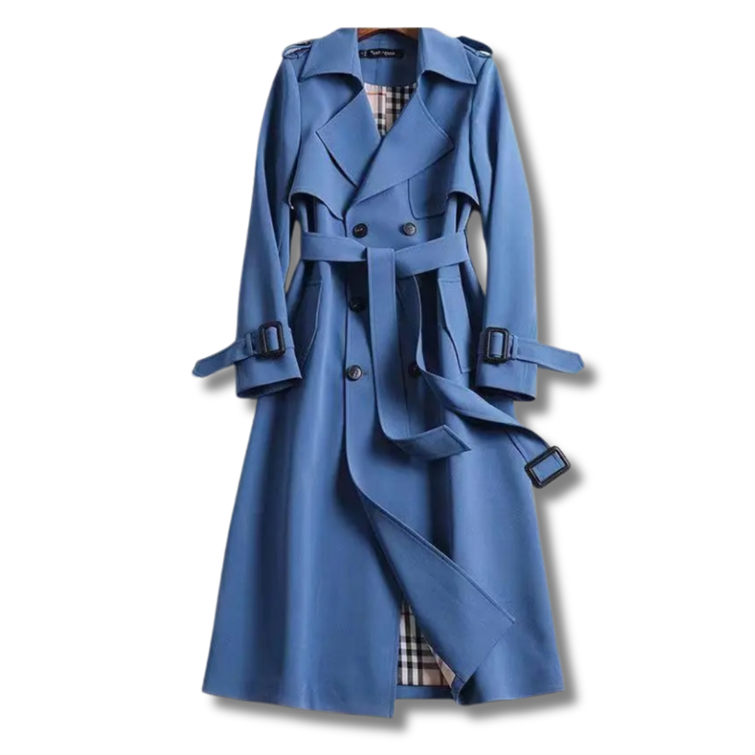 Emilia Trench Femme Élégant – Manteau Long Chic &amp; Polyvalent pour Toutes Saisons