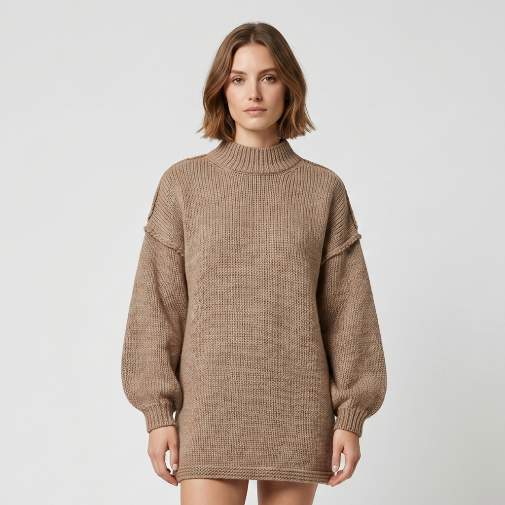 Coutivo - Pull Femme Maille Épaisse Oversize Confort Chaleur Hiver