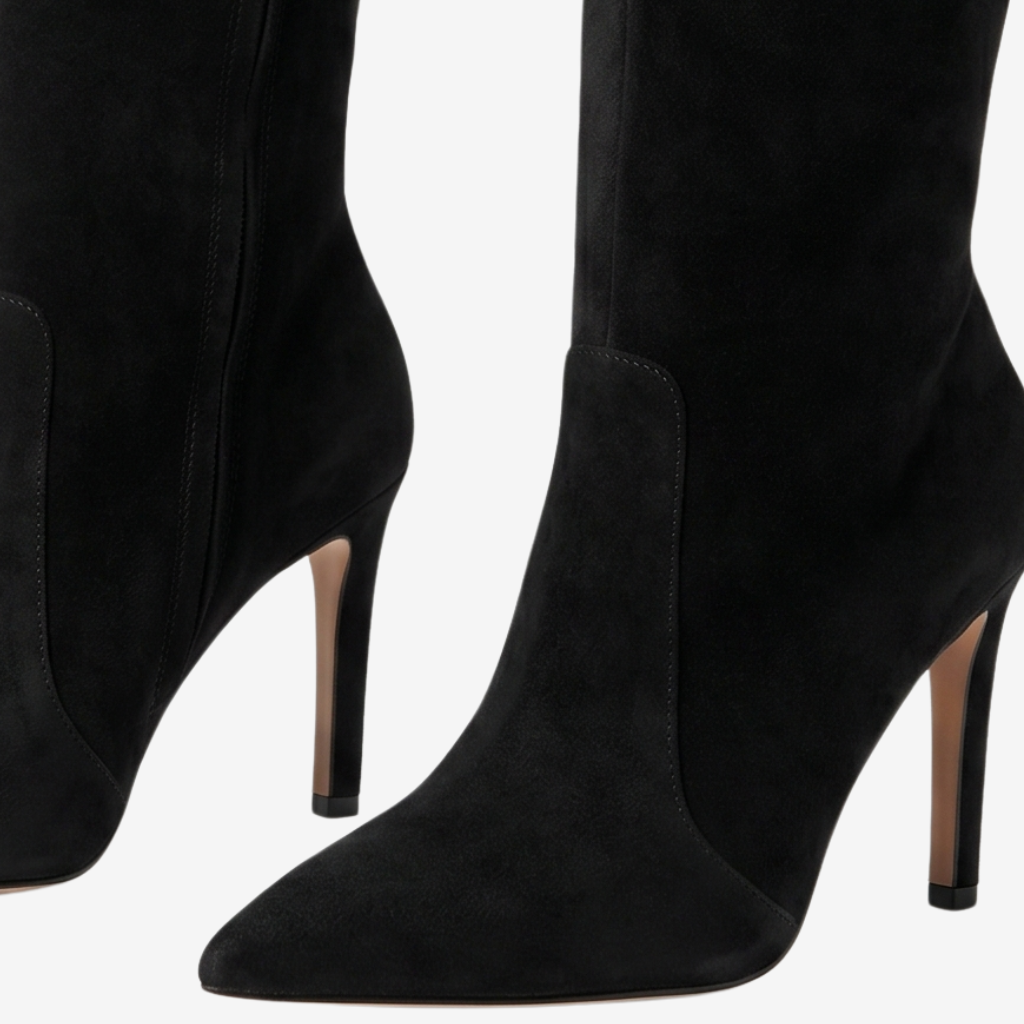 Coutivo - Bottes Cuissardes Femme Cuir Synthétique Confort Talon 8 cm