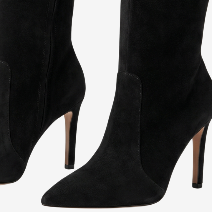Coutivo - Bottes Cuissardes Femme Cuir Synthétique Confort Talon 8 cm