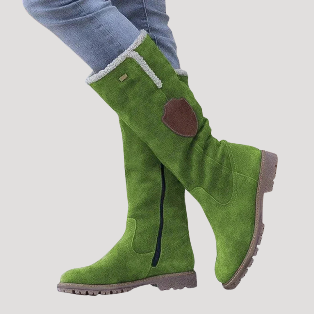 Bottes Hautes Plates Femme Zip Latéral – Bottes d&