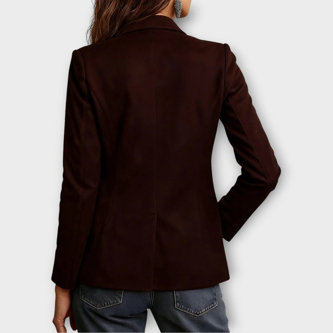 Blazer Vintage en Daim Marron