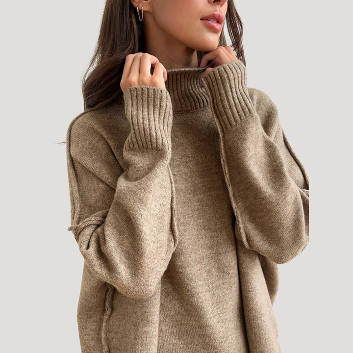 Ensemble Femme Pull Oversize et Pantalon Large – Tenue Maille Hiver