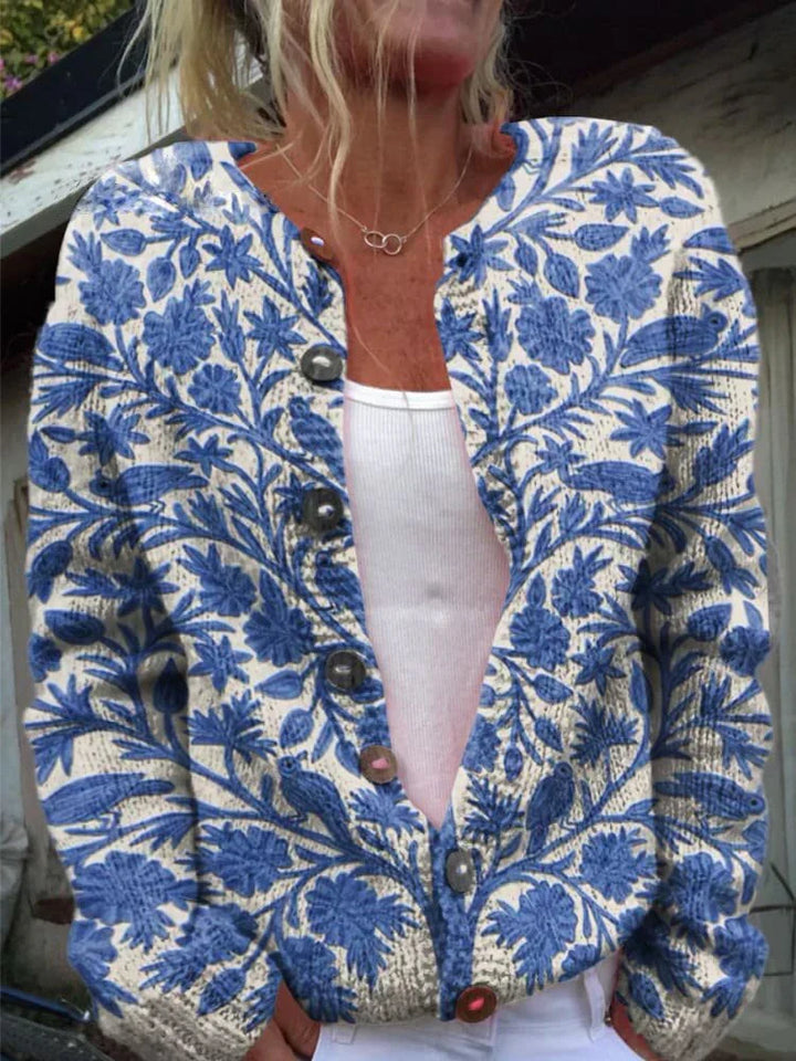LILA | Cardigan à Motif Floral