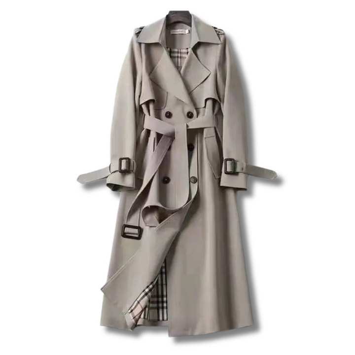 Emilia Trench Femme Élégant – Manteau Long Chic &amp; Polyvalent pour Toutes Saisons