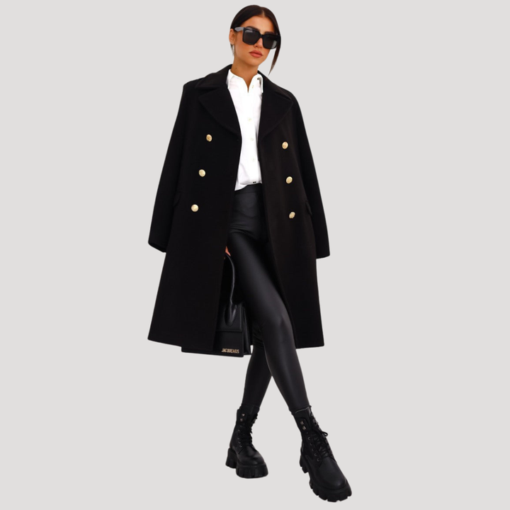 Manteau Long Femme Double Boutonnage – Manteau d&