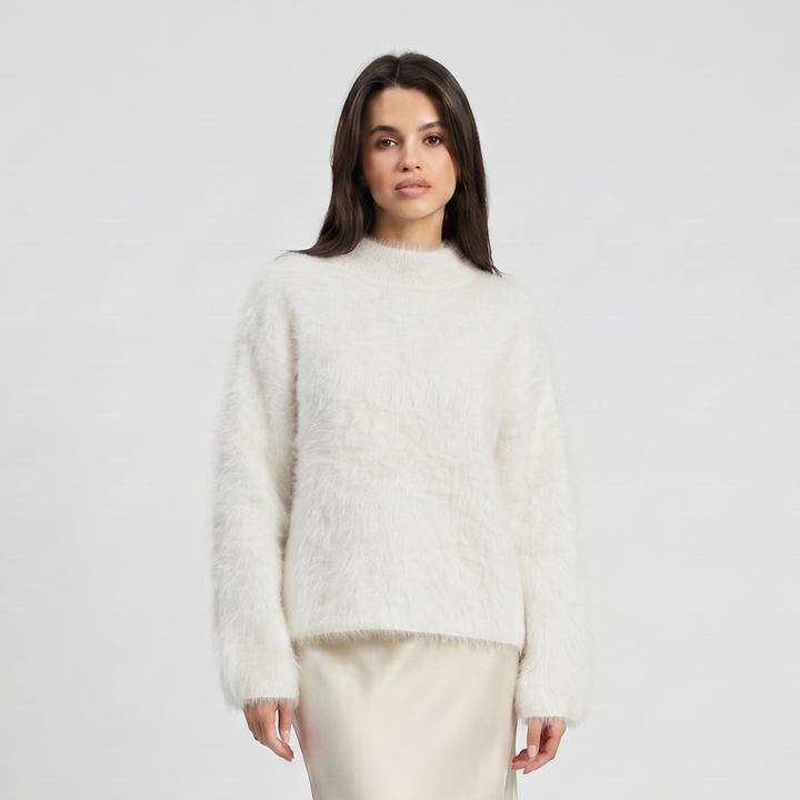 Coutivo - Pull Femme Mohair Doux Coupe Intemporelle Élégante
