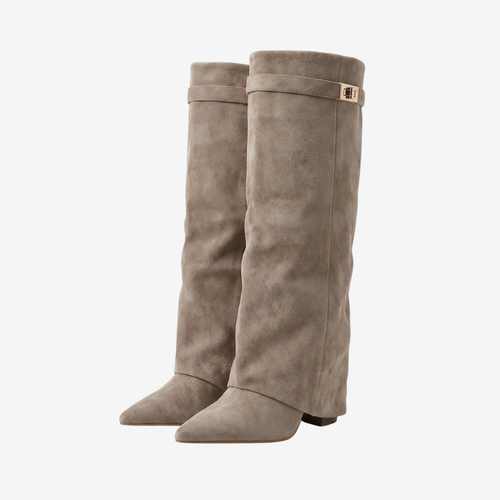 Coutivo - Bottes Femme Daim Élégant Confort Quotidien Style Classique
