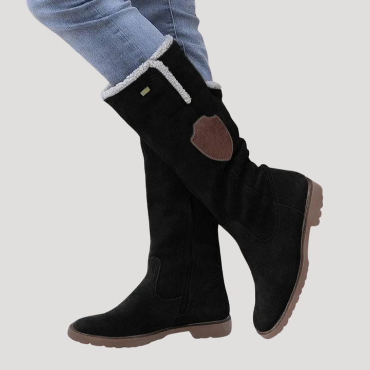 Bottes Hautes Plates Femme Zip Latéral – Bottes d&