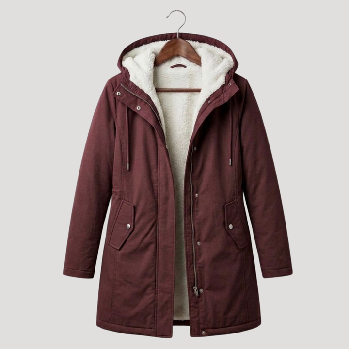 Parka Femme à Capuche Doublée en Polaire