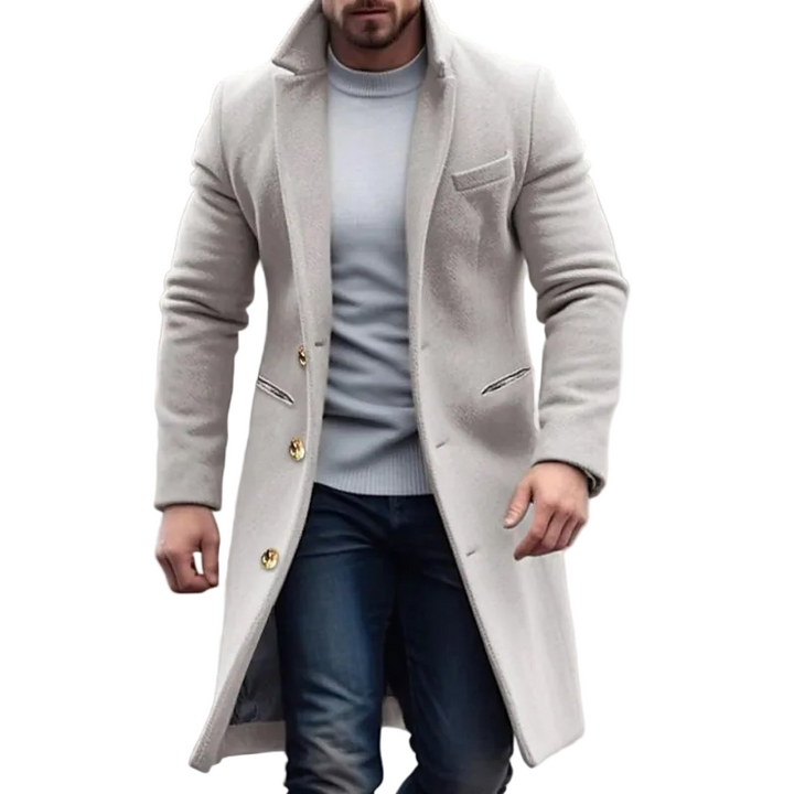 Arthur Manteau Homme en Laine Mélangée – Veste Élégante avec Col Classique &amp; Poches