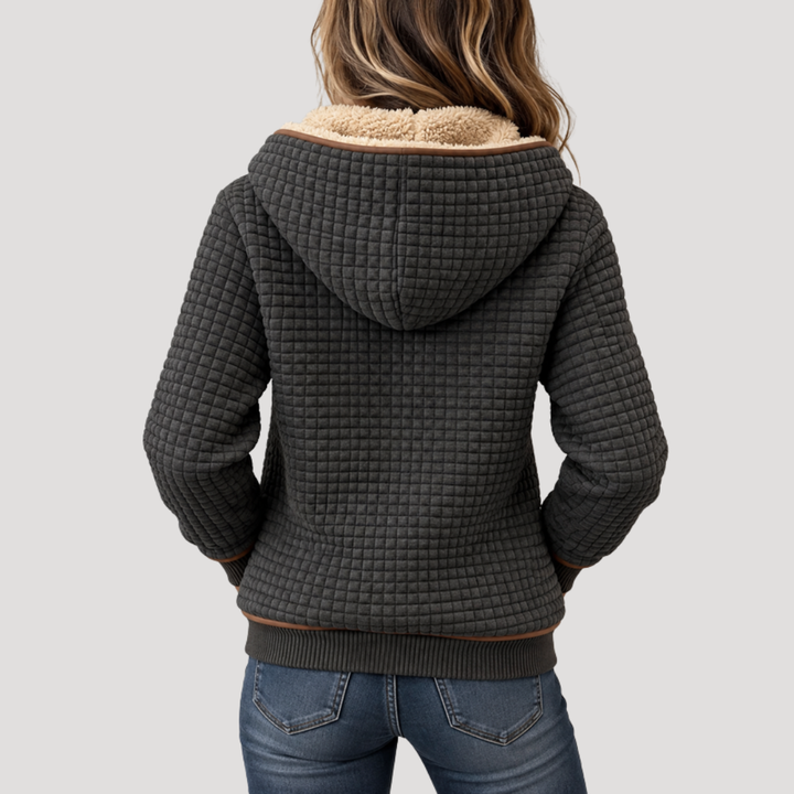 Veste Femme Matelassée Zippée à Capuche