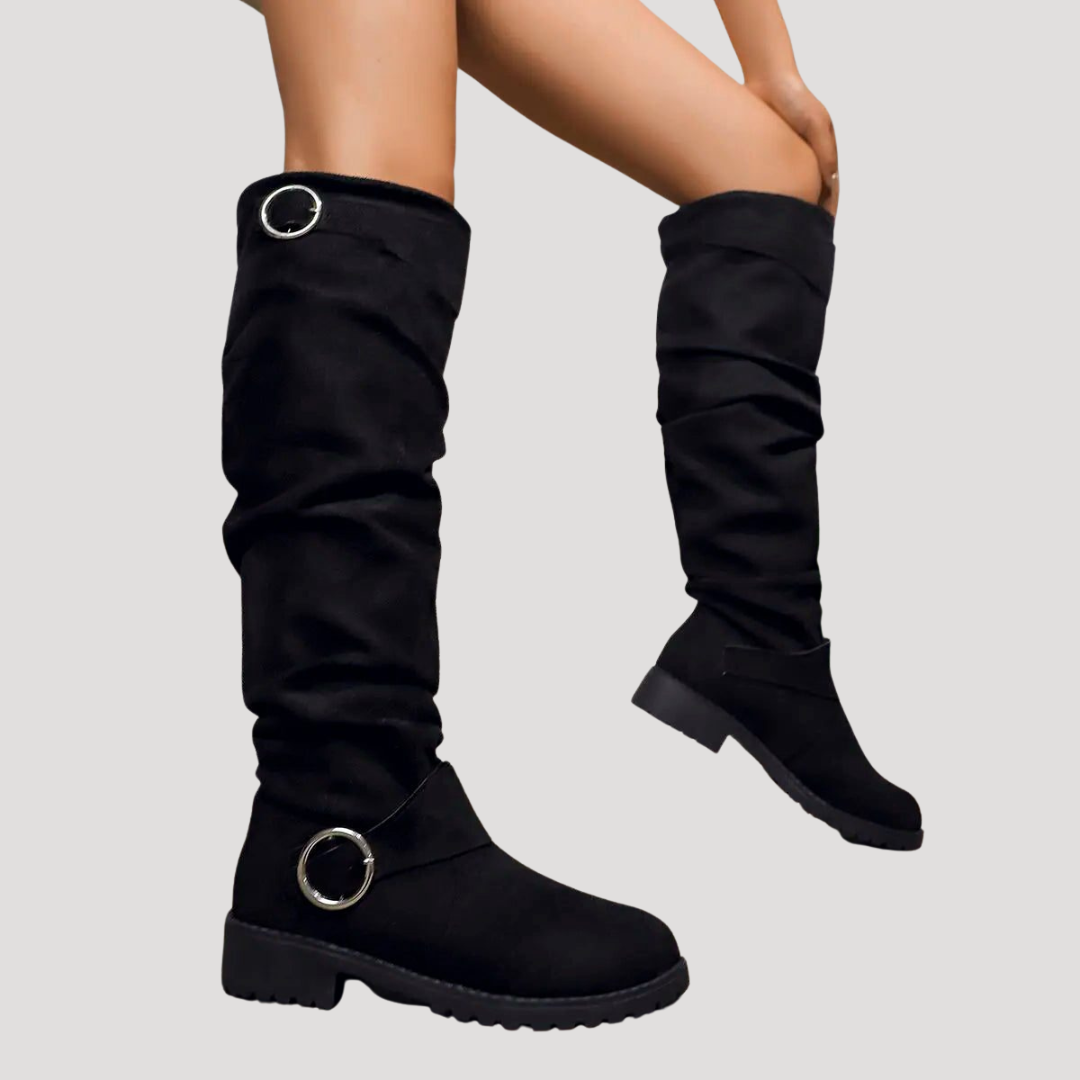 Bottes Femme Hauteur Genou à Boucle – Bottes d&