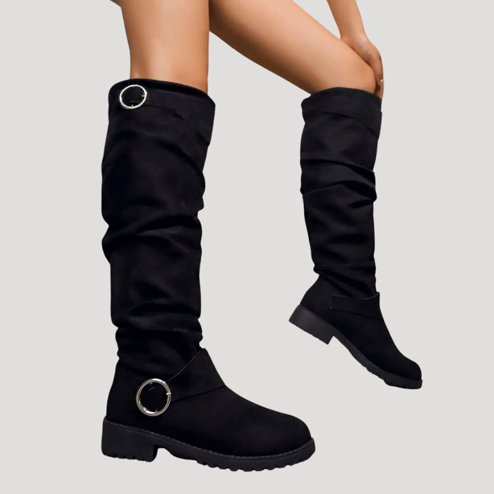 Bottes Femme Hauteur Genou à Boucle – Bottes d&