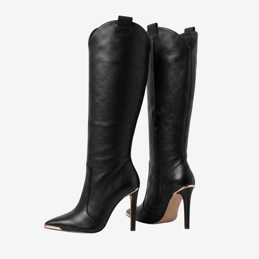 Coutivo - Bottes Cuissardes Femme Cuir Synthétique Confort Talon 8 cm