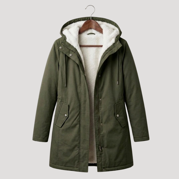 Parka Femme à Capuche Doublée en Polaire